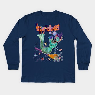 Other mermaid is coming to the Halloween party Kids Long Sleeve T-Shirt